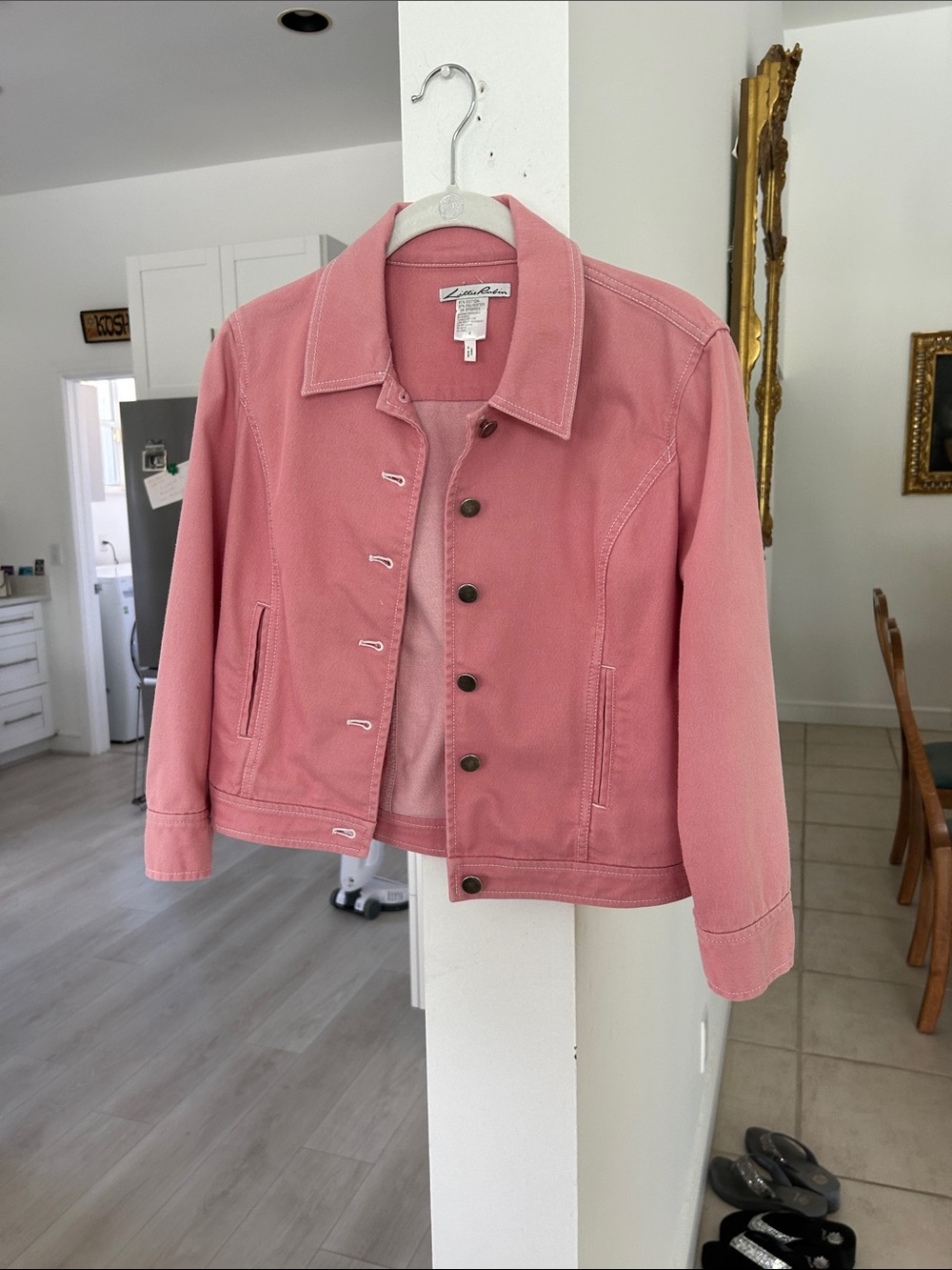Lillie Rubin Dusty Rose Pink Jean Jacket